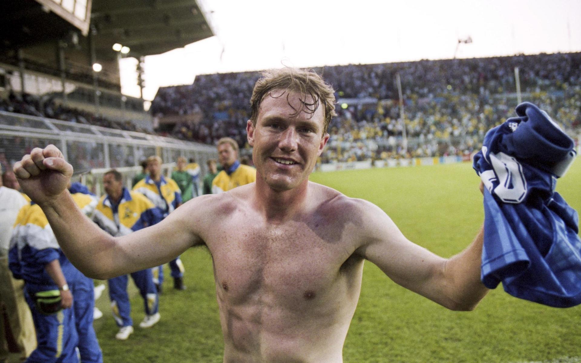 Janne Eriksson gjorde Sveriges mål mot Frankrike 1992. Sverige gick till semifinal den gången.