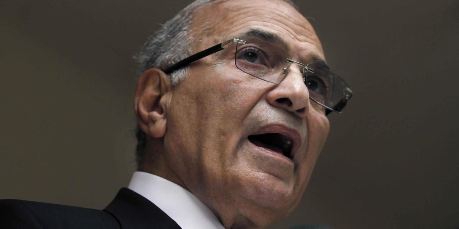 Tidigare premiärministern Ahmed Shafiq tänker inte längre ställa upp i presidentvalet i Egypten. Arkivbild.
