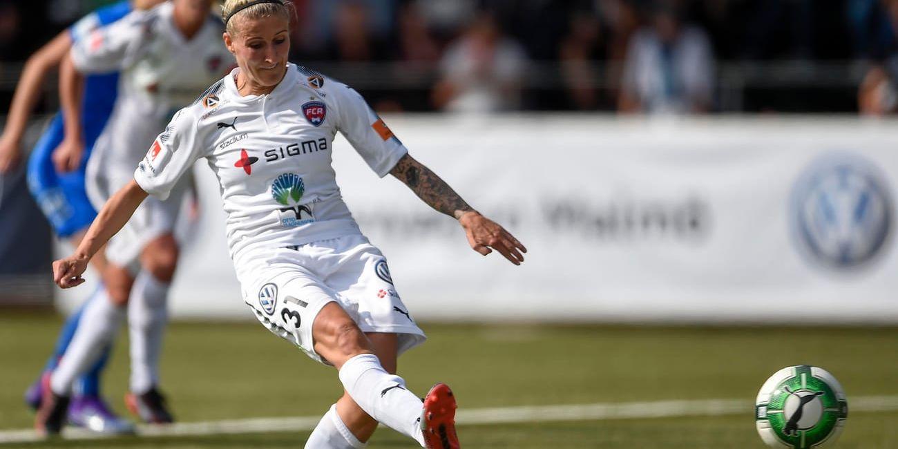 Rosengårds Anja Mittag är en van straffskytt. Hon gjorde 1–0 i Svenska cupen-semifinalen mot Djurgården. Arkivbild.