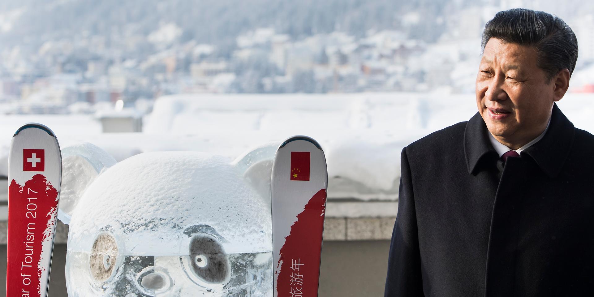 Kinas president Xi Jinping på plats i Davos under ett tidigare WEF. Nu har toppmötet skjutits upp två år i rad.