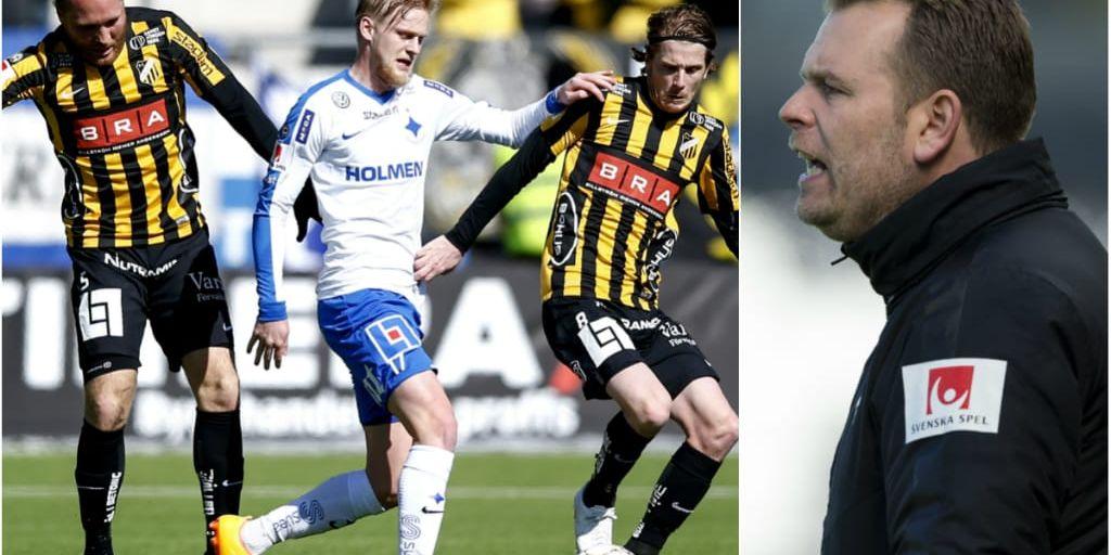 Mikael Stahre var besviken på Häckens andra halvlek efter 1-2 mot Norrköping. Bild: Bildbyrån.