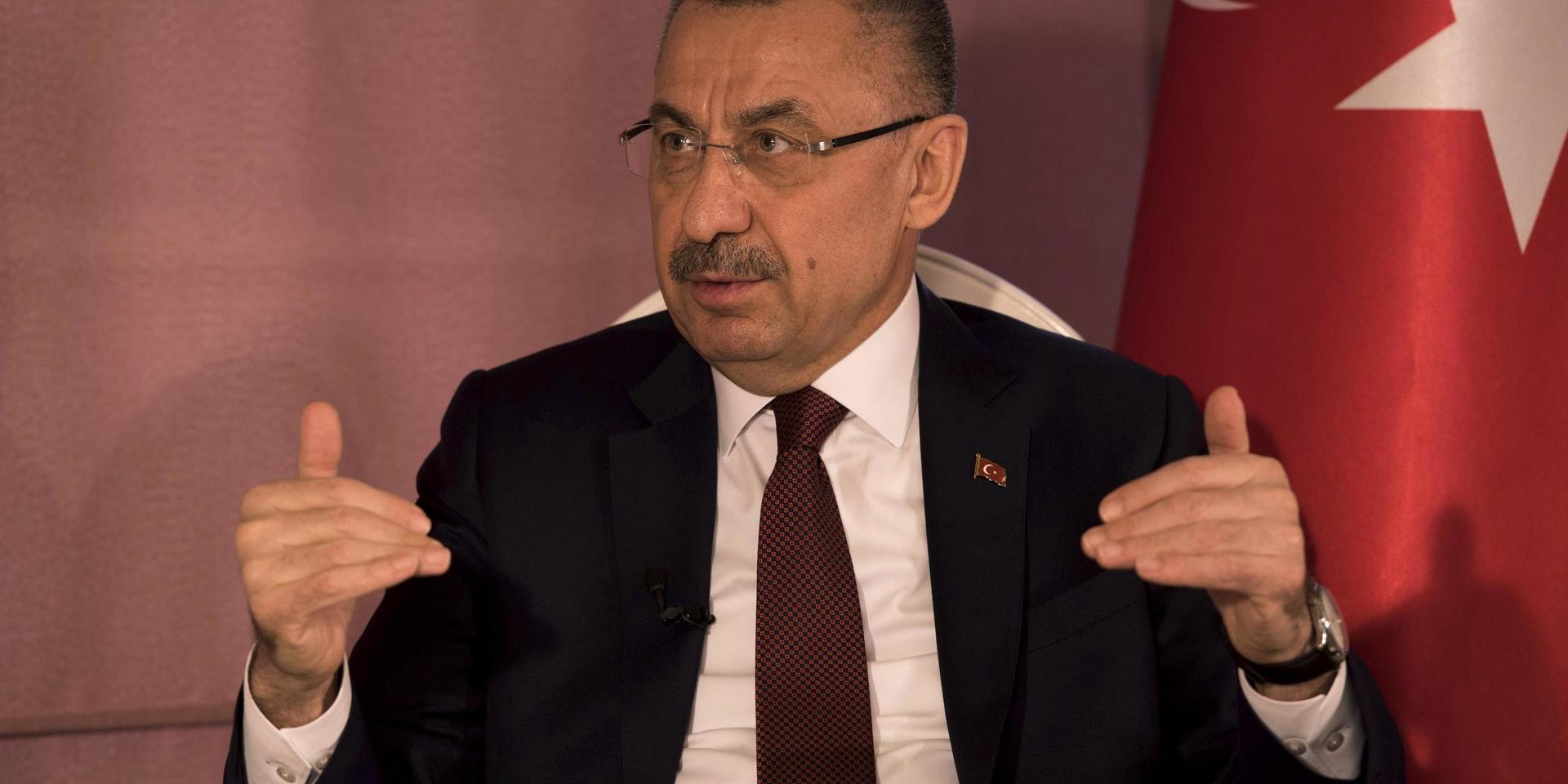 Fuat Oktay är Turkiets vicepresident. Arkivbild. 