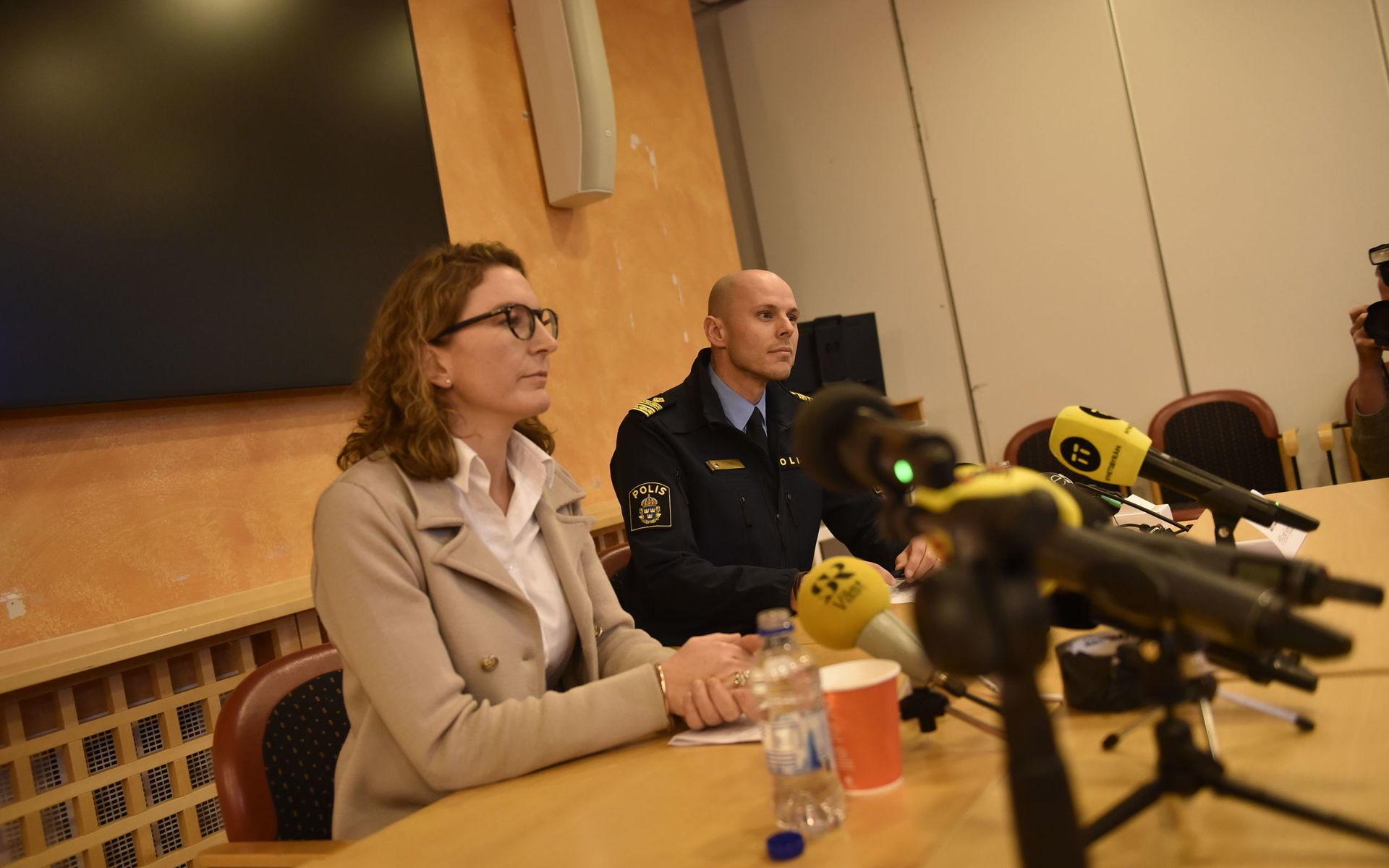 Åklagare Caroline Fransson och Lars Eckerdal, polisområdeschef Fyrbodal.