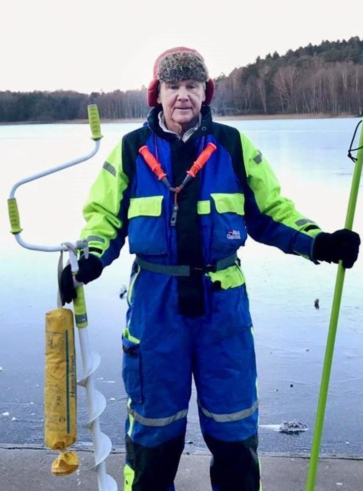 Charlie Malmgren har arbetat med att mäta isar i Göteborgsområdet i 40 år. 