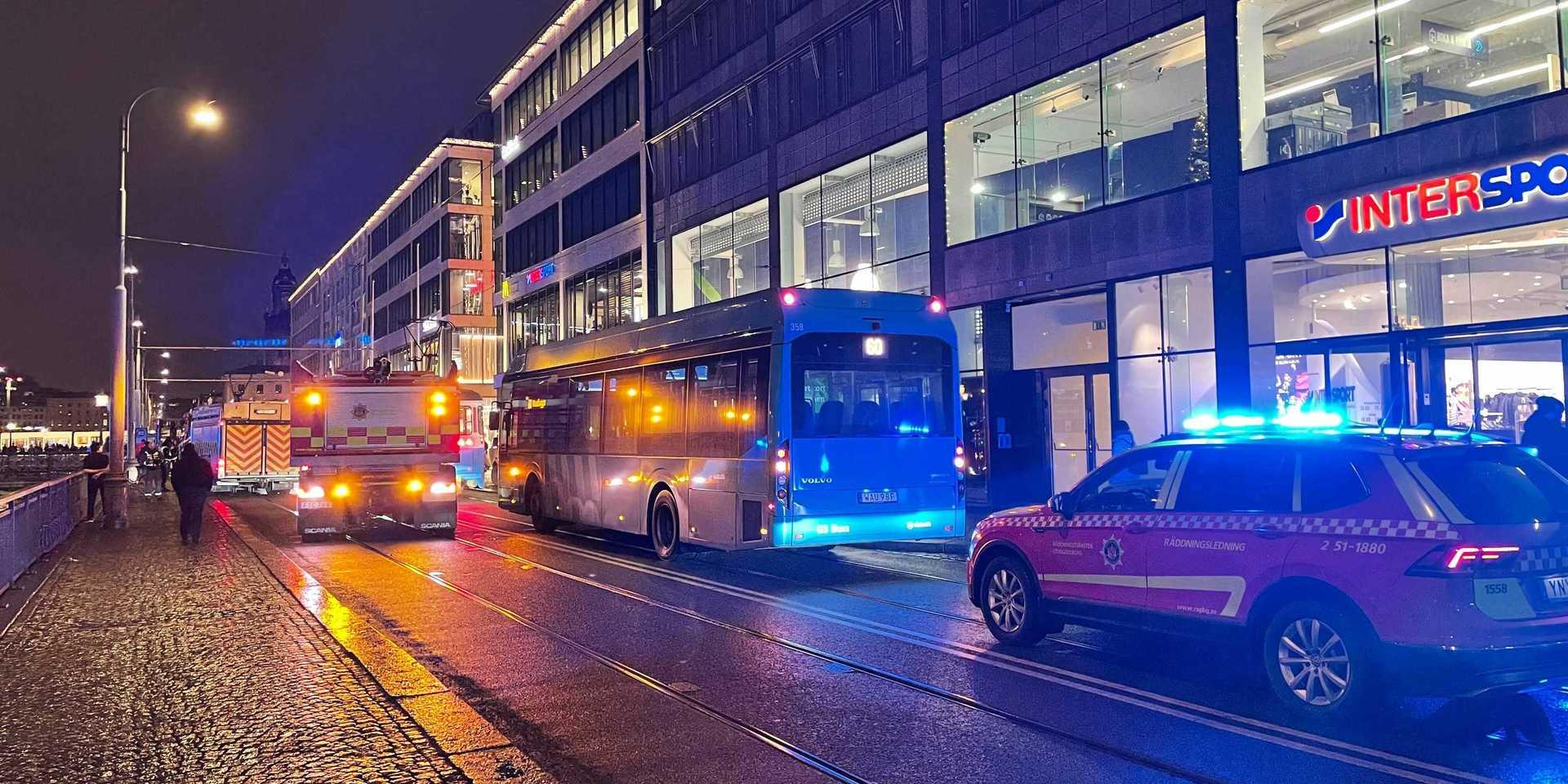 På onsdagskvällen blev en person påkörd av en spårvagn i centrala Göteborg. 