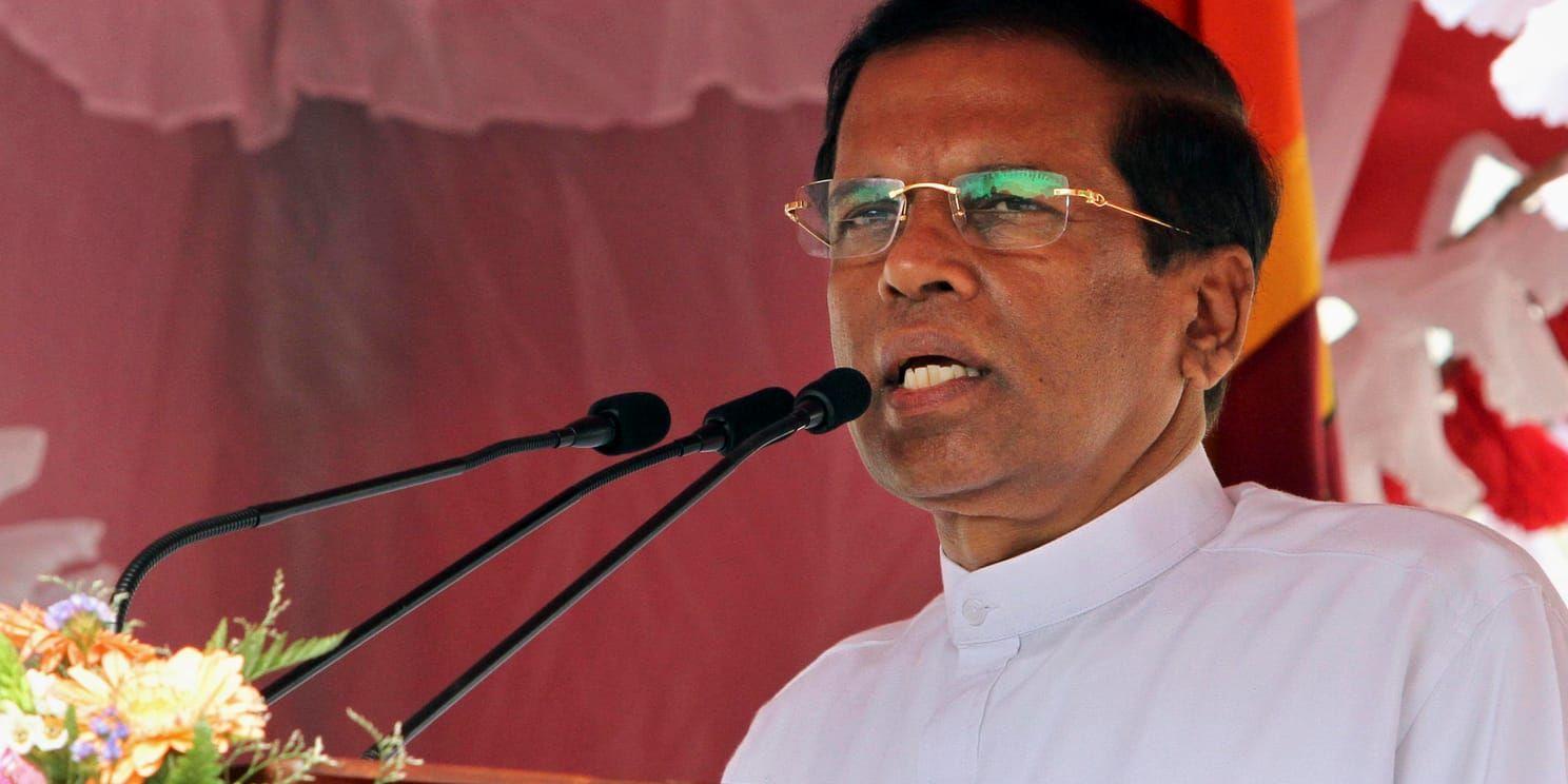 President Maithripala Sirisena anser att Sri Lanka måste ta till tuffa tag mot droghandeln i landet. Arkivbild.