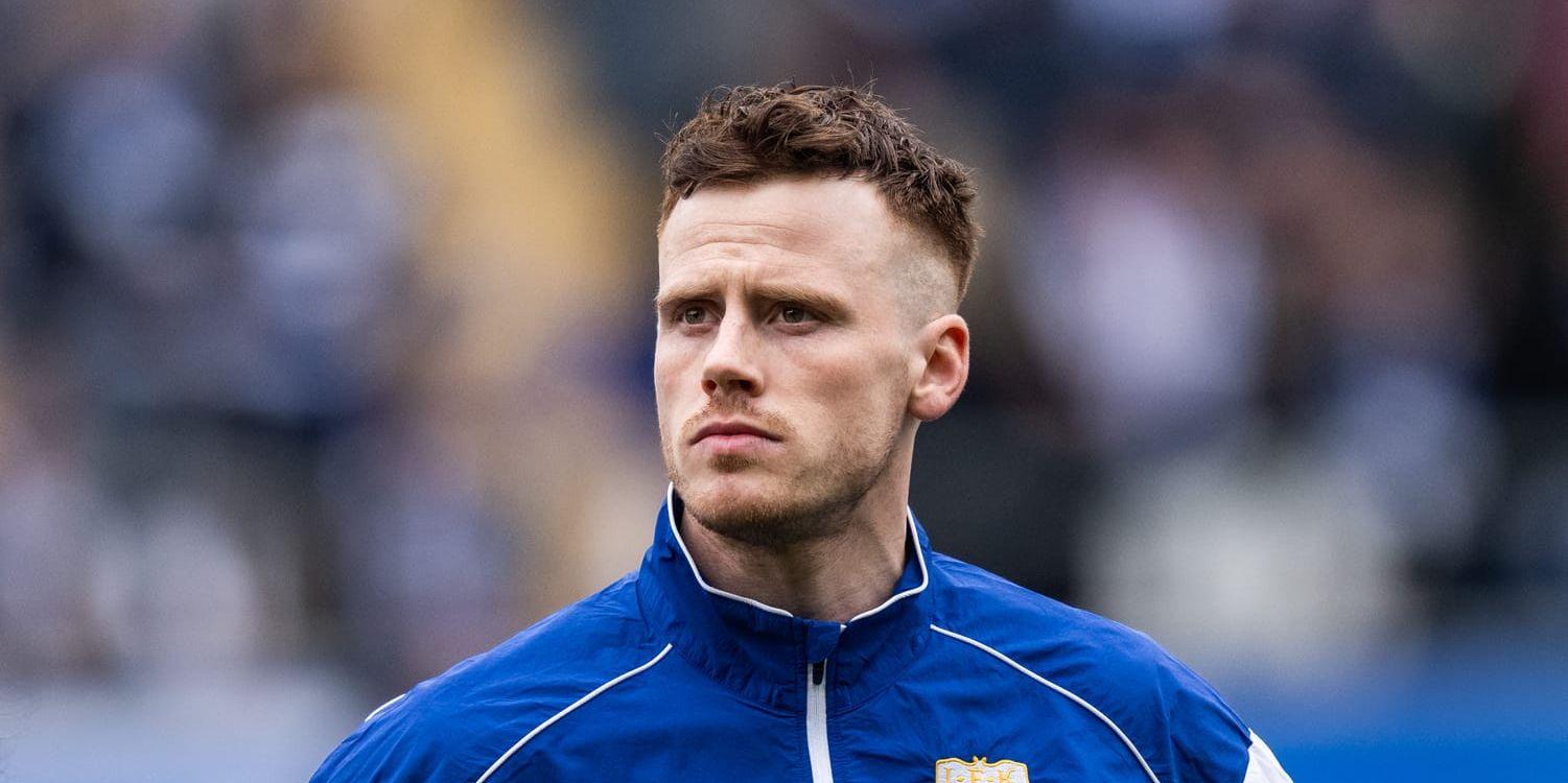 Tobias Heintz med skarp blick iklädd en träningsjacka med IFK Göteborgs emblem.