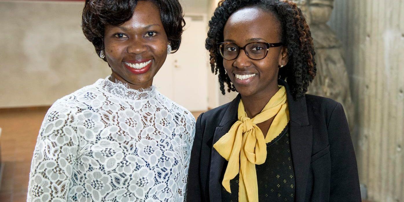 Susan Asio (t.v.) från Uganda och Aline N. Irakanama från Rwanda tror att de kommer att kunna omsätta lärdomarna från statistikkursen i verklig förändring på hemmaplan.