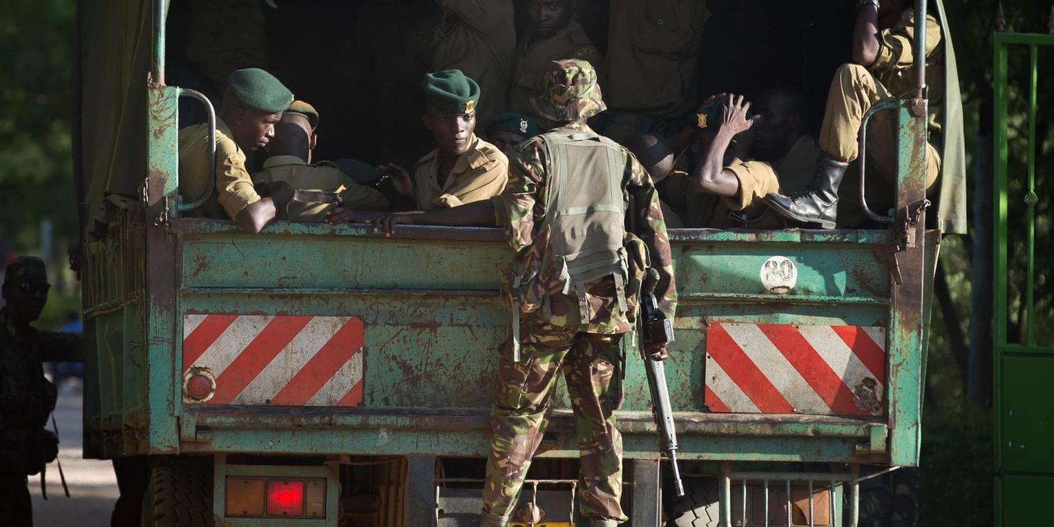 Kenyanska soldater. Arkivbild.