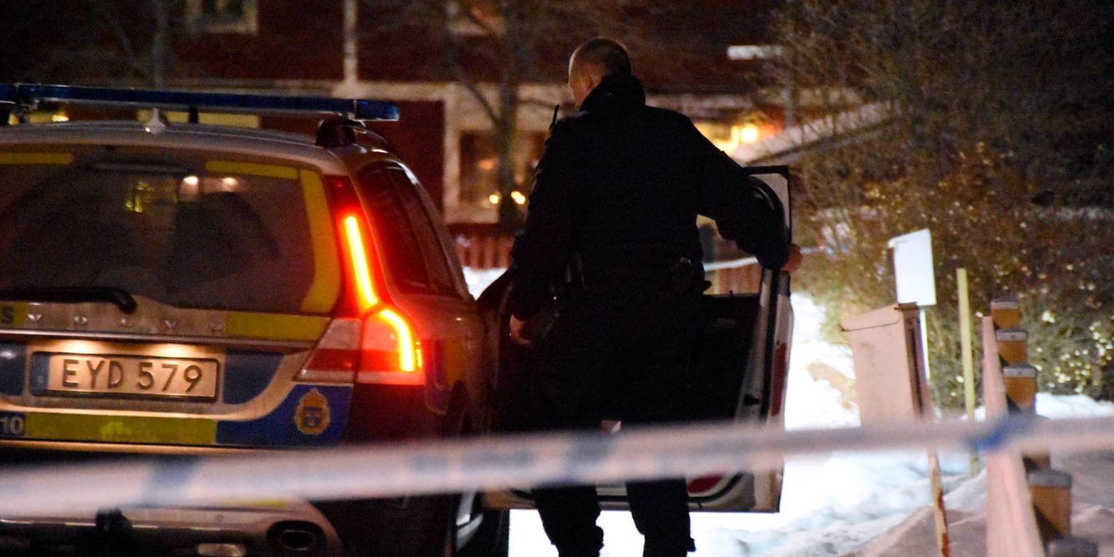 En man är anhållen misstänkt för mord efter att en man knivskurits till döds i en bostad i Bollnäs på lördagskvällen.