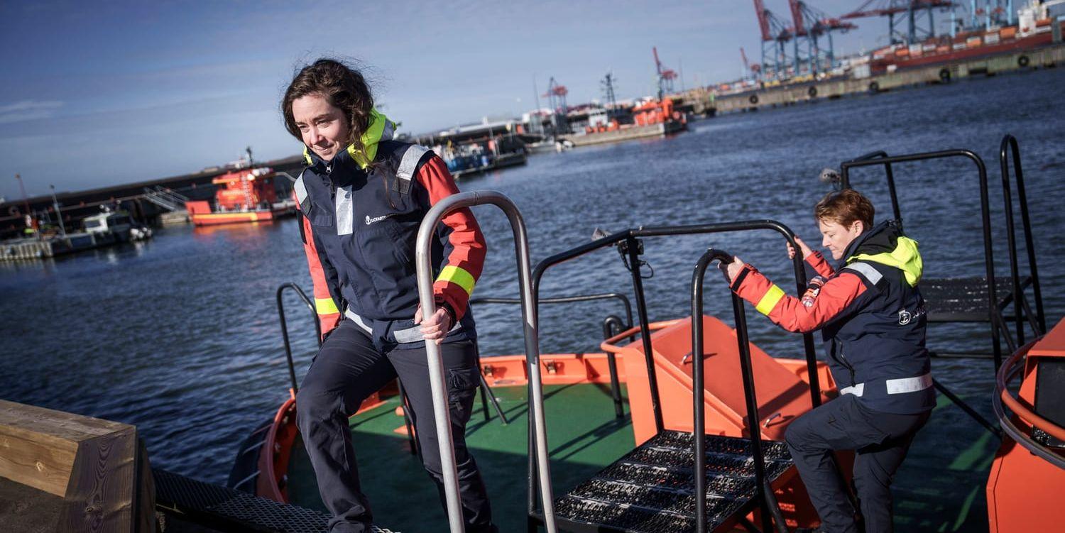 Petra Wingård och Ida Kaersgaard arbetar som lotsar i Göteborg.