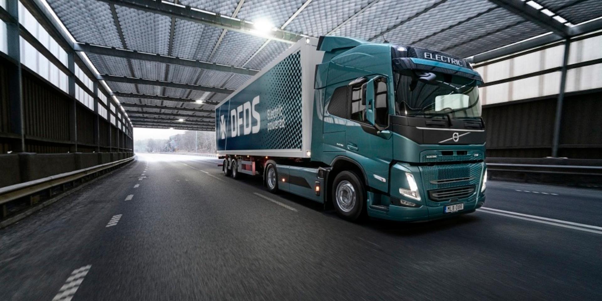 Rederi- och logistikföretaget DFDS beställer 100 tunga FM Electric av Volvo Lastvagnar. Bild: Volvo Trucks