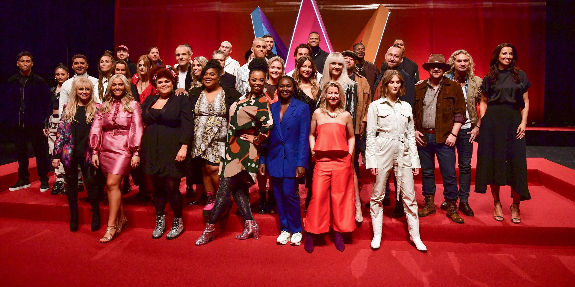 Alla deltagarna under som ska tävla i Melodifestivalen 2020.