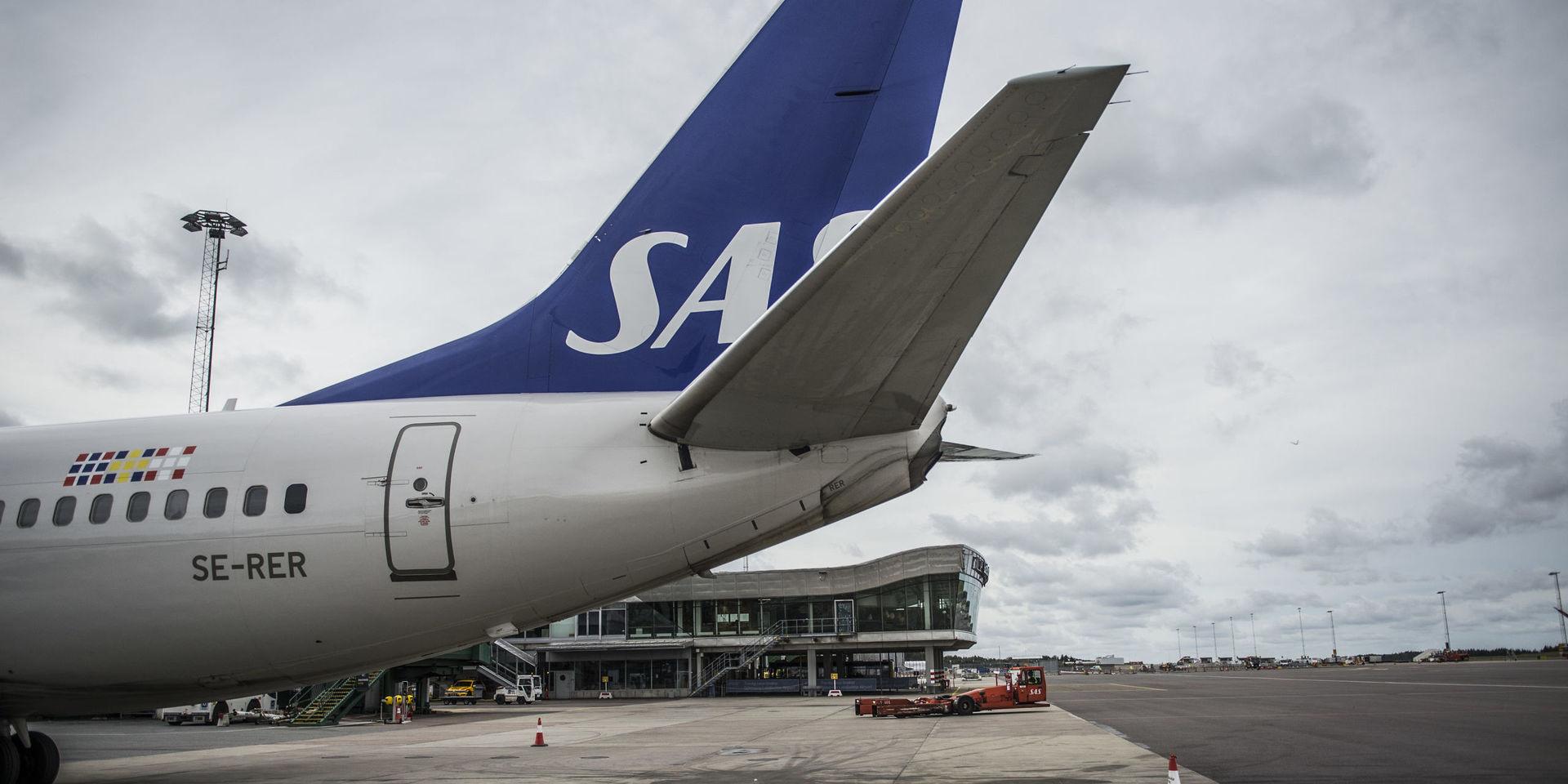 SAS-plan på Landvetter flygplats. 