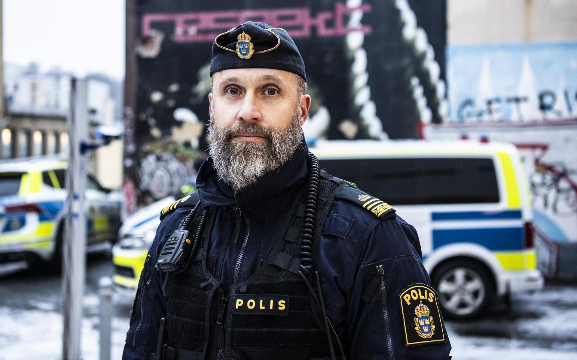 Fredrik Ohlqvist, polisens insatsledare.