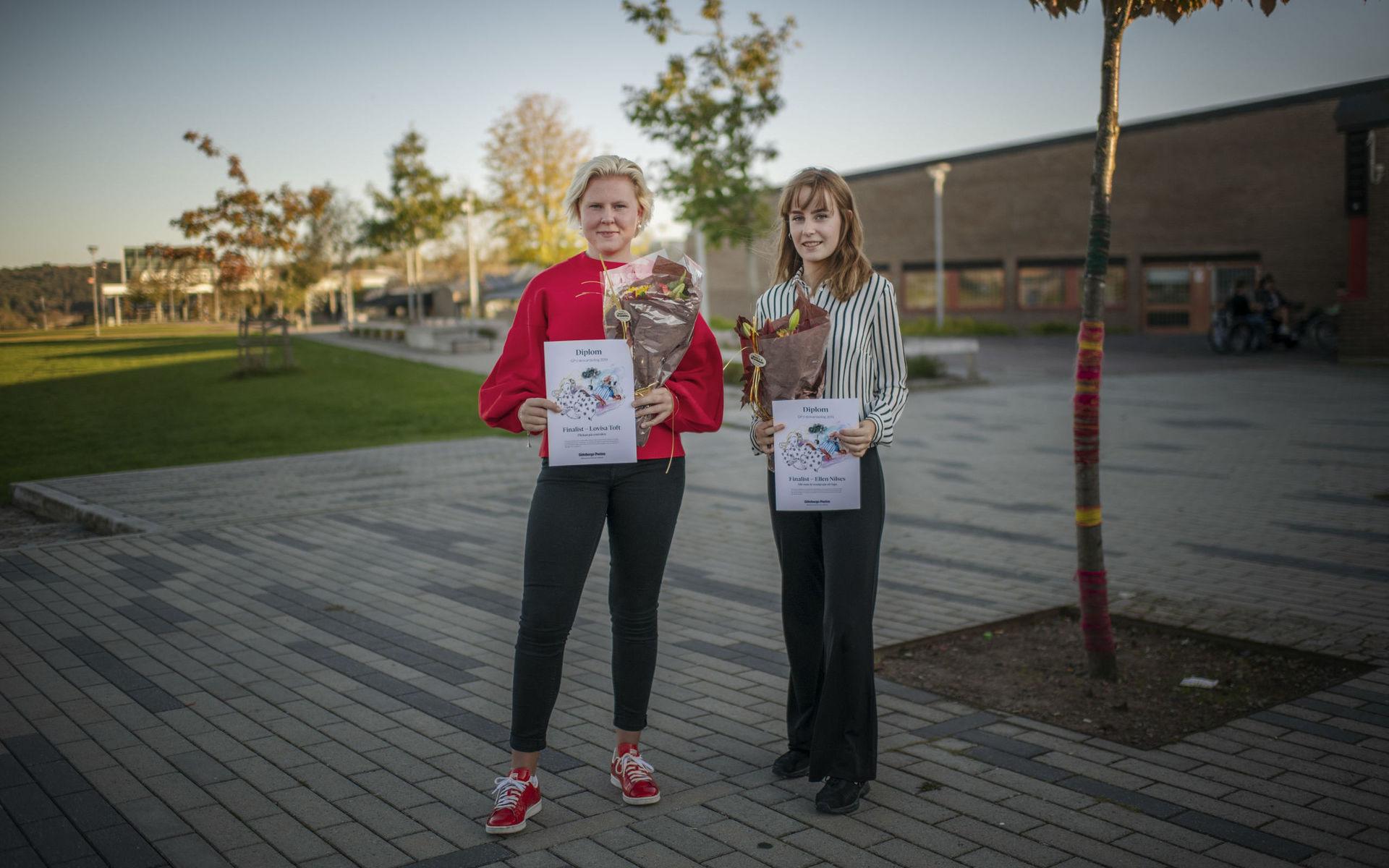 Lovisa Toft och Ellen Nilses, två av finalisterna i GP:s skrivartävling.