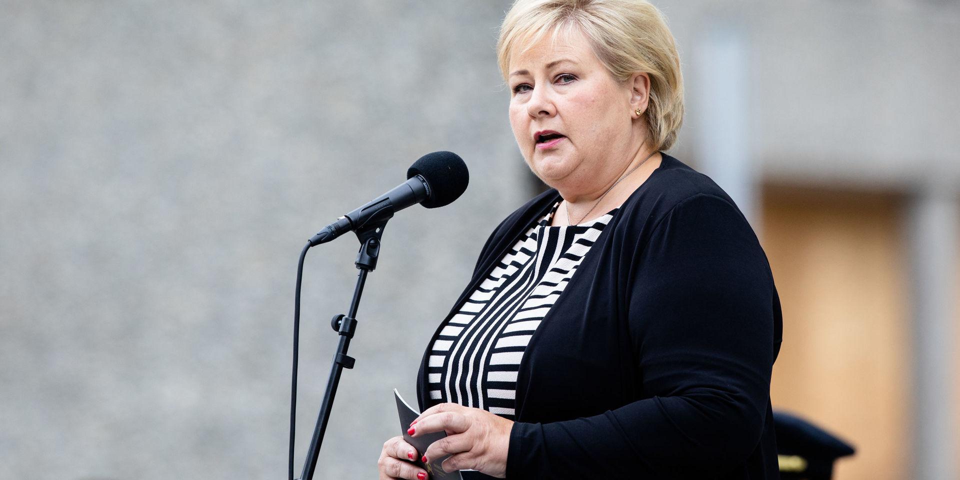 Oslo  20180722För statsminister Erna Solberg väntar en ödesvecka som kan sluta med en norsk regeringskris.Foto: Audun Braastad / NTB scanpix / TT / kod  20520
