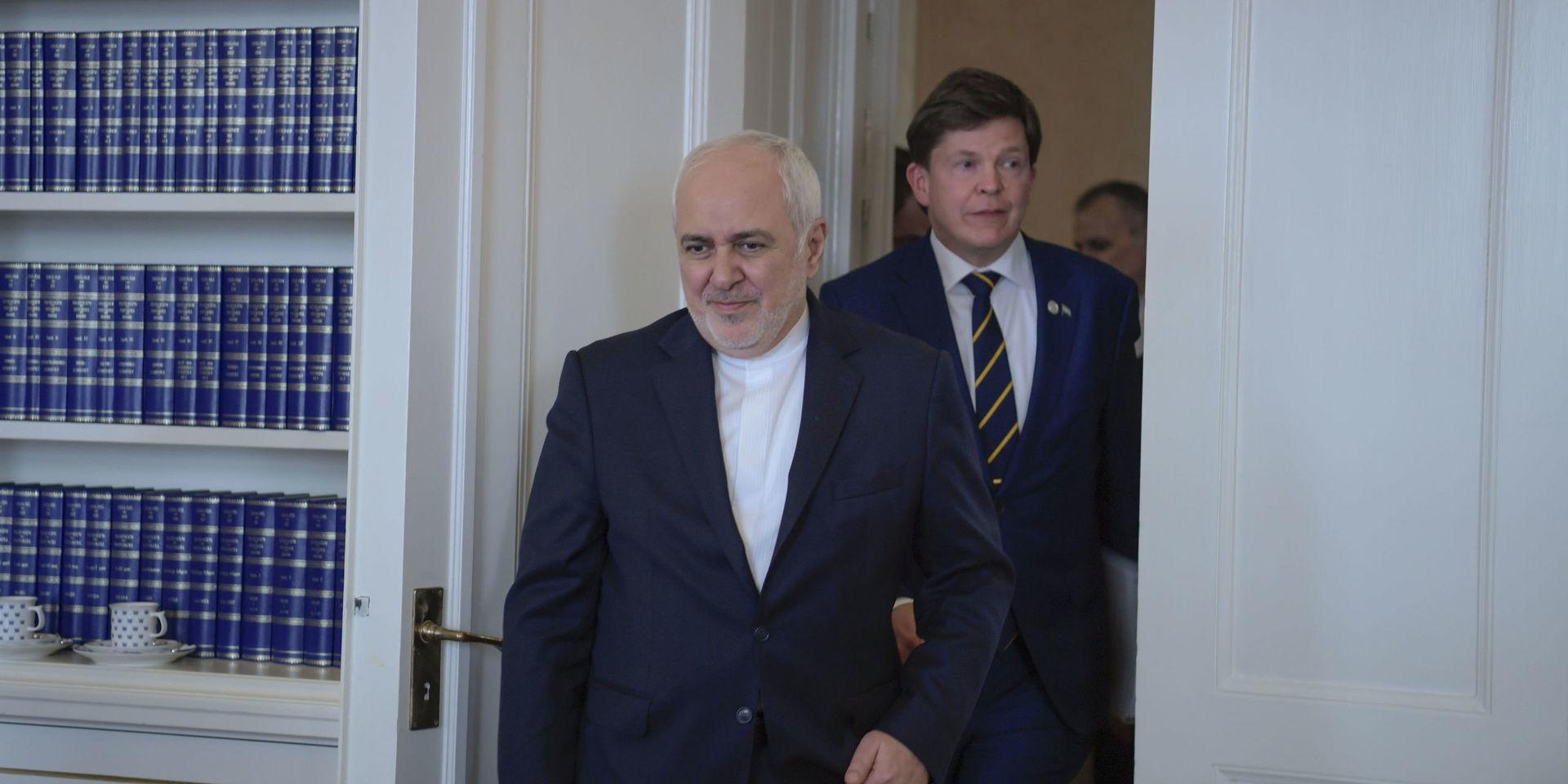 Riksdagens talman Andreas Norlén tog emot Irans utrikesminister Mohammad Javad Zarif i Riksdagen på onsdagseftermiddagen.