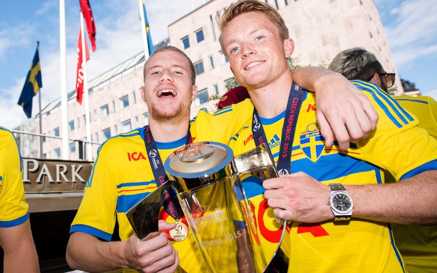 Tillsammans vann duon EM-guld med Sveriges U21-landslag sommaren 2015.