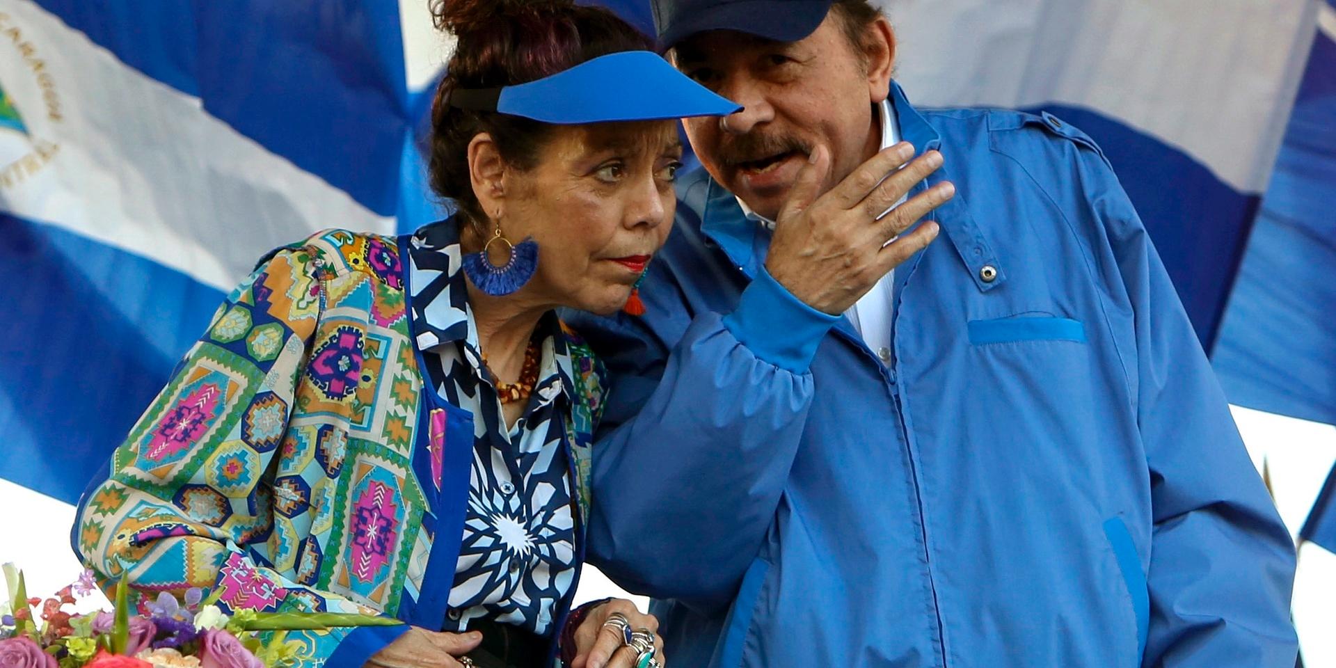 Rosario Murillo, vicepresident och hustru till Nicaraguas president, finns nu med på EU:s sanktionslista. Arkivbild.