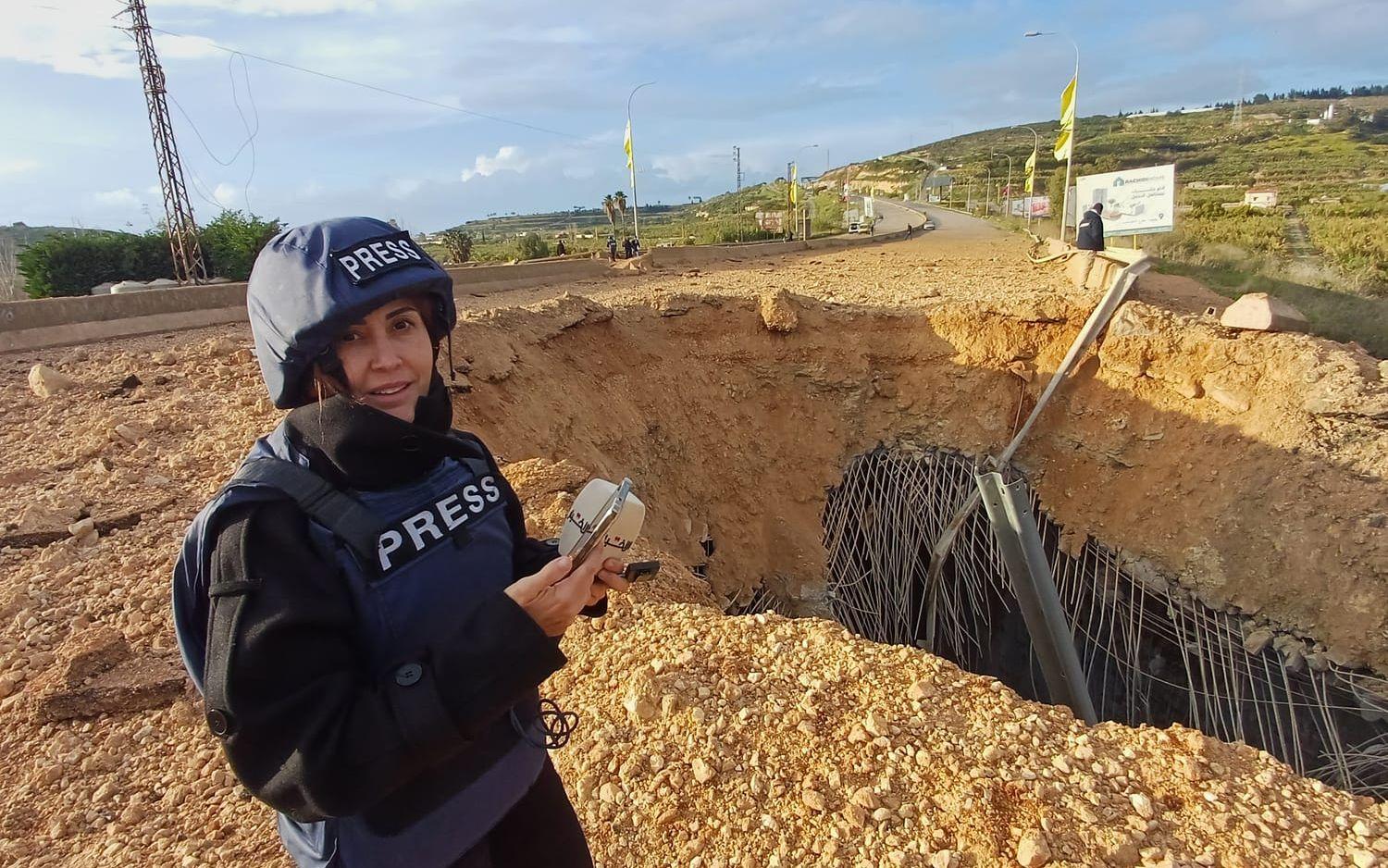 Journalisten Amal Khalil dödades när hon rapporterade från orten al-Tiri. Bilden är från den 22 mars.
