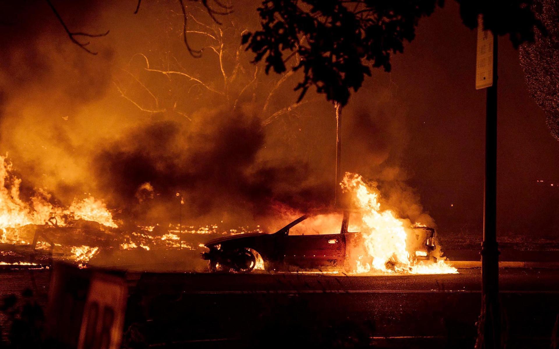 Foto taget av en boende i centrala Oregon den 8 september som visar förstörelsen av bränderna. 