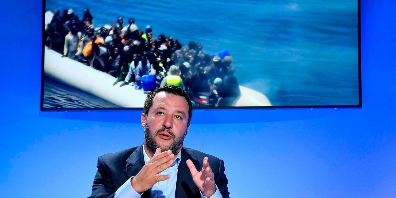 Matteo Salvini, vice stadsminister och partiordförande för italienska &quot;Lega&quot; är tydligt kritisk mot flyktinginvandring.