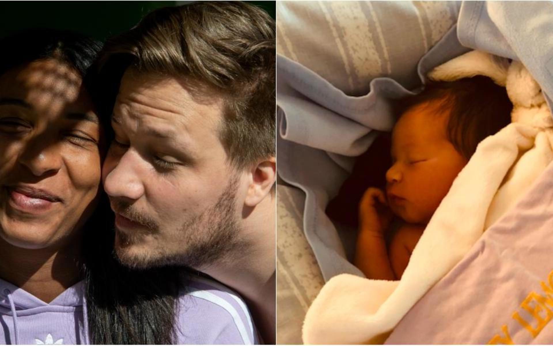 Handbollsspelaren Jamina Roberts och före detta handbollsspelaren och numera sportchefen i Sävehof, Emil Berggren har fått en dotter. Dotterns som föddes på måndagen heter Lou. 