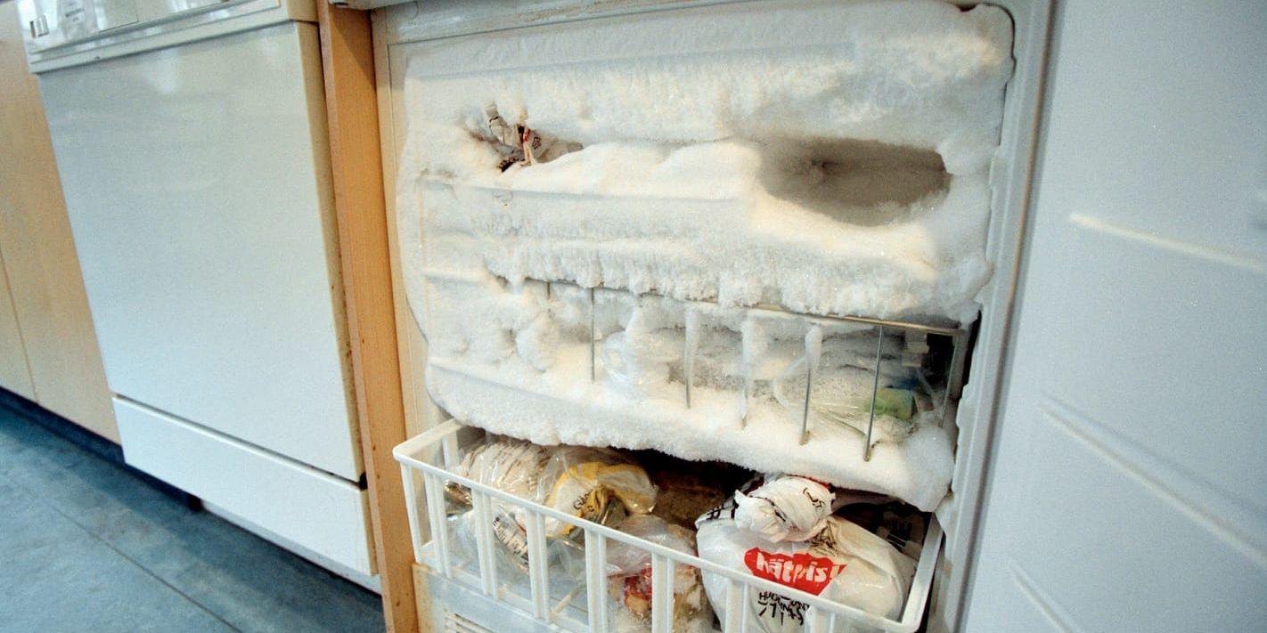 Behöver frysen frostas av? Passa på nu när det är minusgrader. Maten kommer klara sig fint utomhus under tiden som frysen blir fri från frost. Arkivbild.