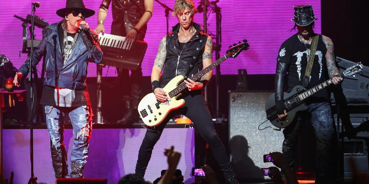 Guns N' Roses nyutgåva av debutalbumet föregås nu av en aldrig tidigare visas musikvideo. Arkivbild.