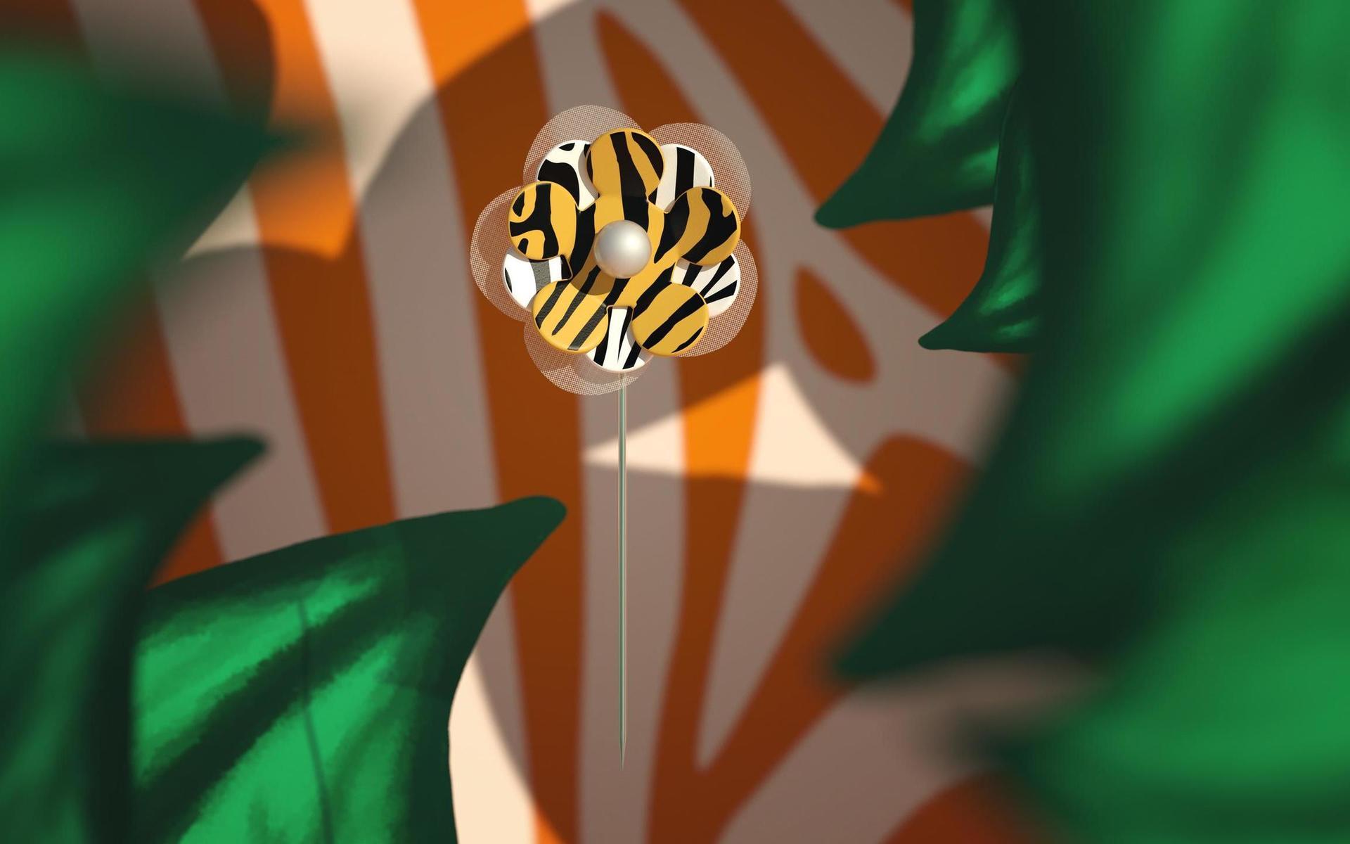 Årets Majblomma inspireras av djurriket: tigrar och zebror.