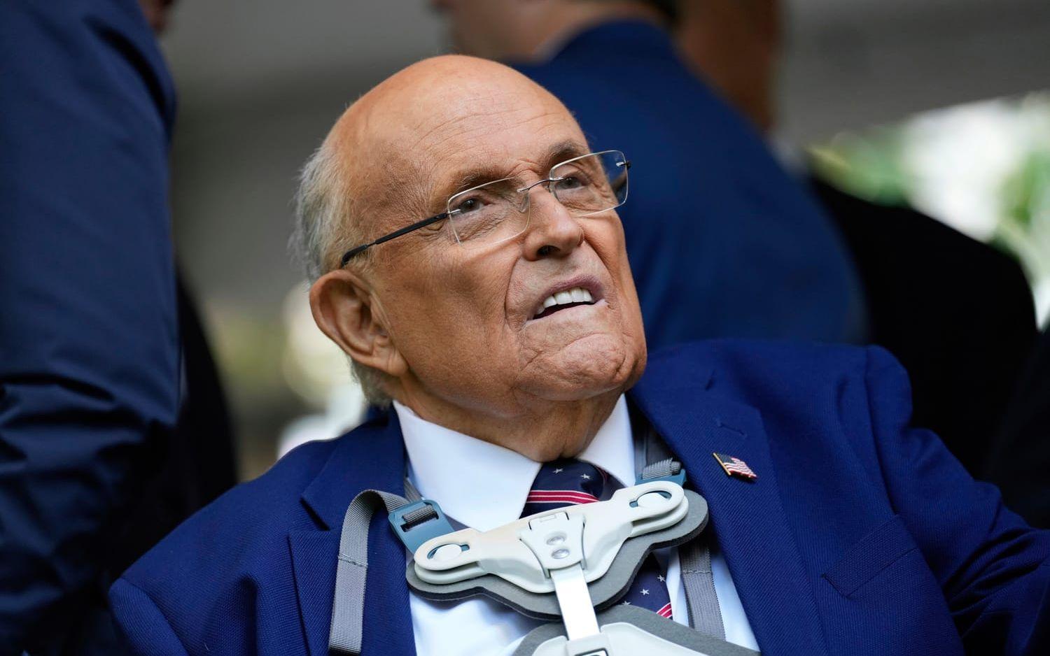 New Yorks tidigare borgmästare Rudy Giuliani, fotograferad vid minnesceremonin för 11 september-dådens offer i höstas.