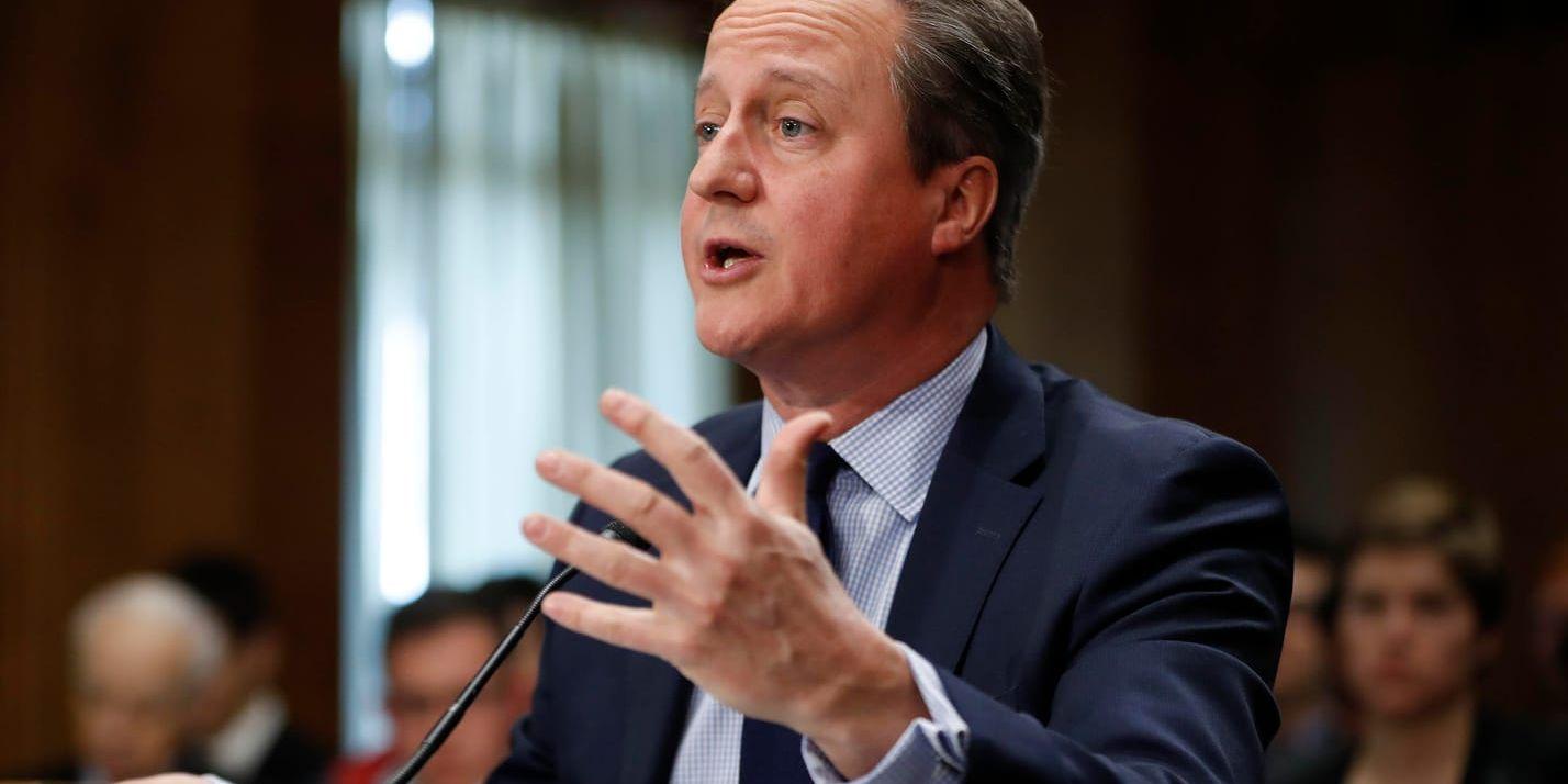 Storbritanniens ex-premiärminister David Cameron ångrar inte brexitomröstningen. Arkivbild från mars 2018.