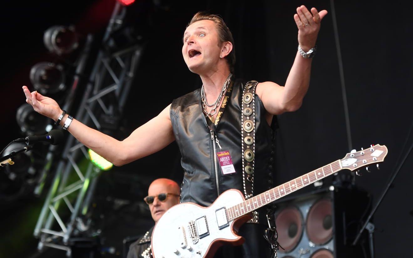 Anders Möller var sångare i Black Ingvars. Här spelade bandet på Sweden Rock 2017. Arkivbild.