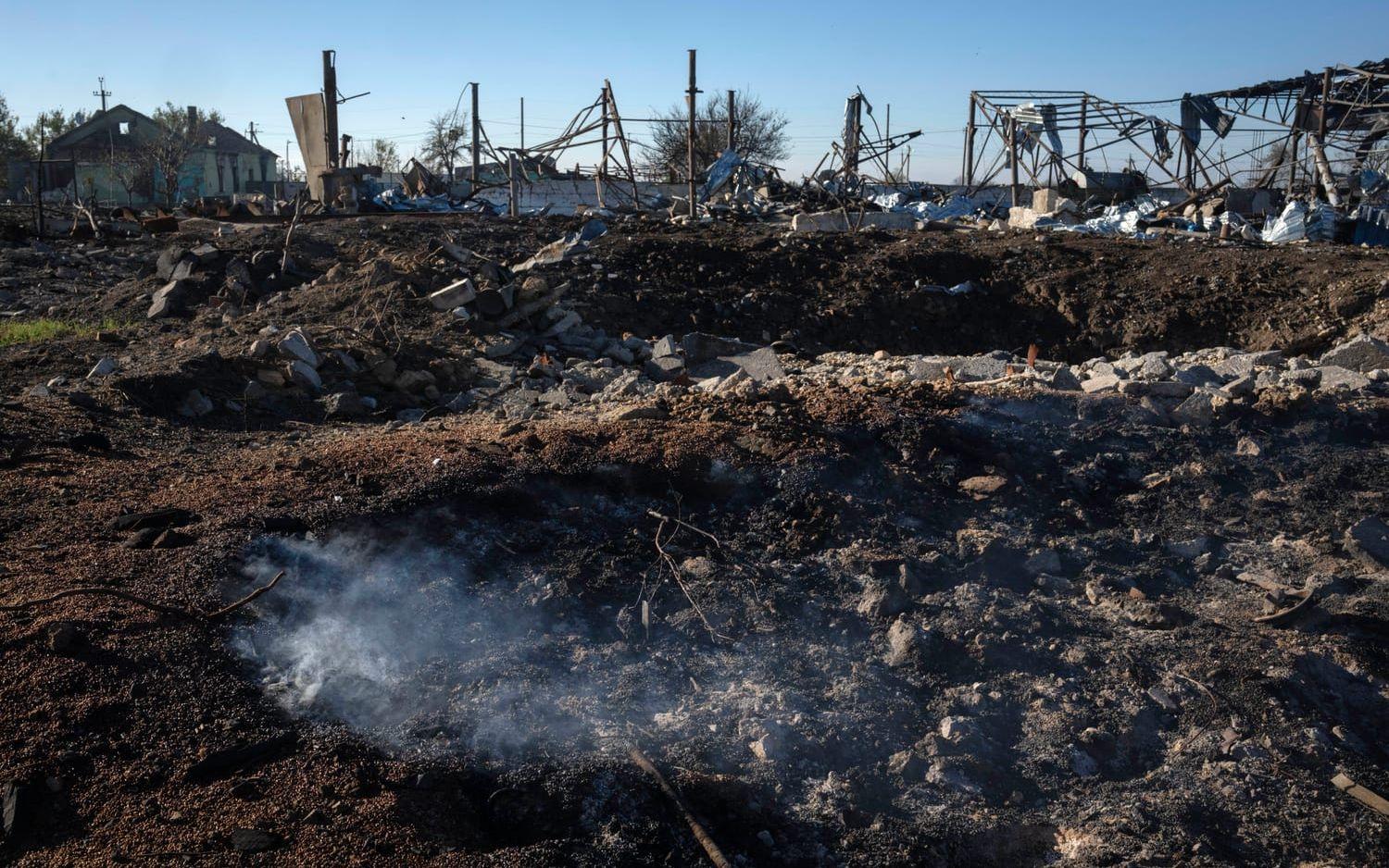 Cherson-regionen har utsatts för intensivt ryskt bombardemang den senaste tiden. Arkivbild.