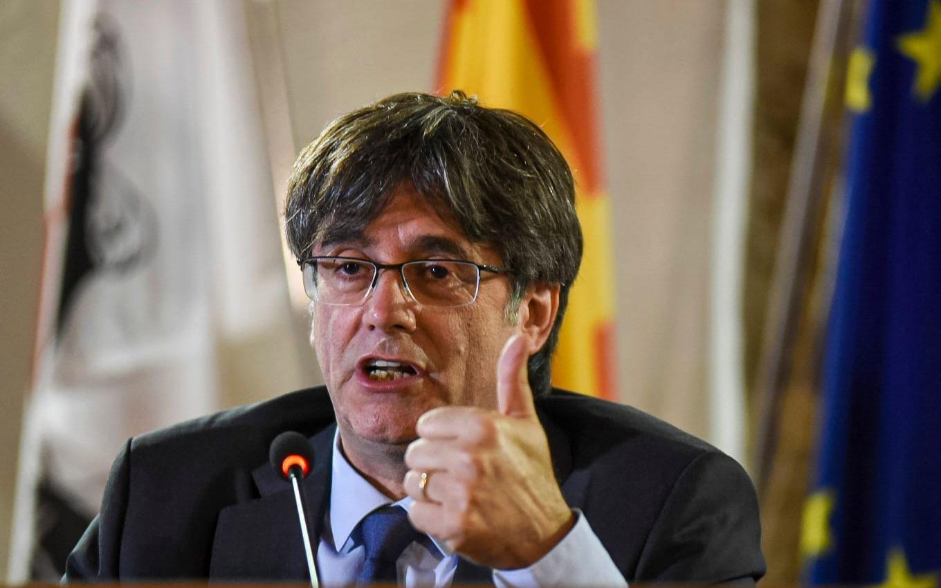Den katalanske separatistledaren Carles Puigdemont. Arkivbild.