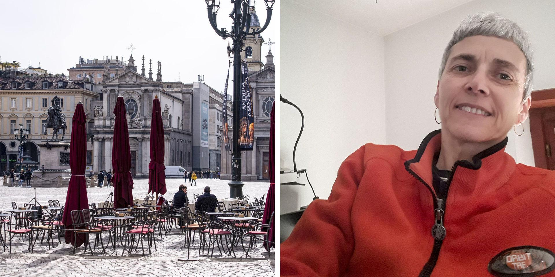 Silvana Ferrero, 54 år, som bor utanför Turin, längtar efter att kunna ta en kaffe på ett fik snart. 