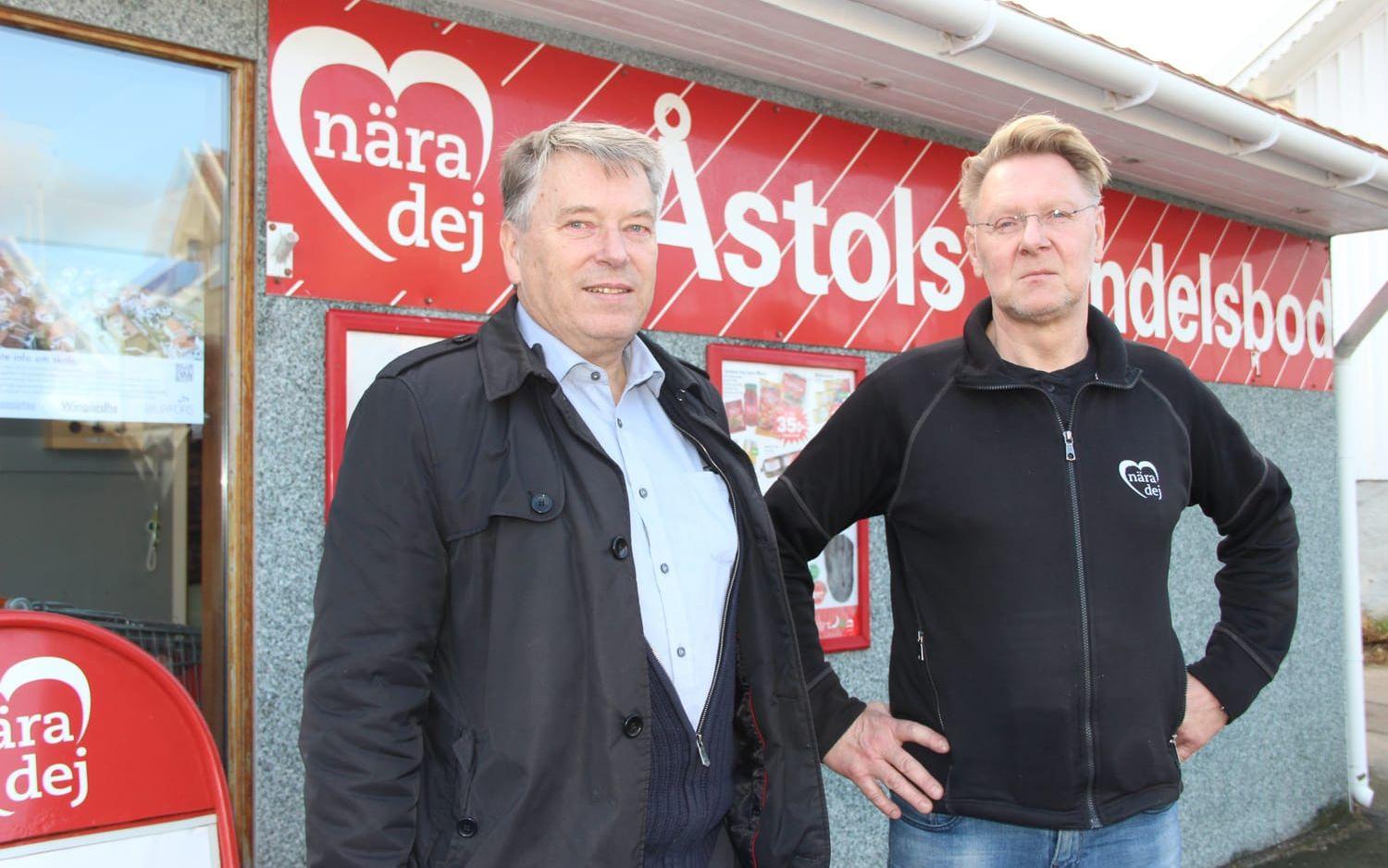 Mats Ekberg och Lars-Göran Eneflod hoppas att en automatiserad affär kan bli verklighet nästa höst. Bild: Camilla Moestedt