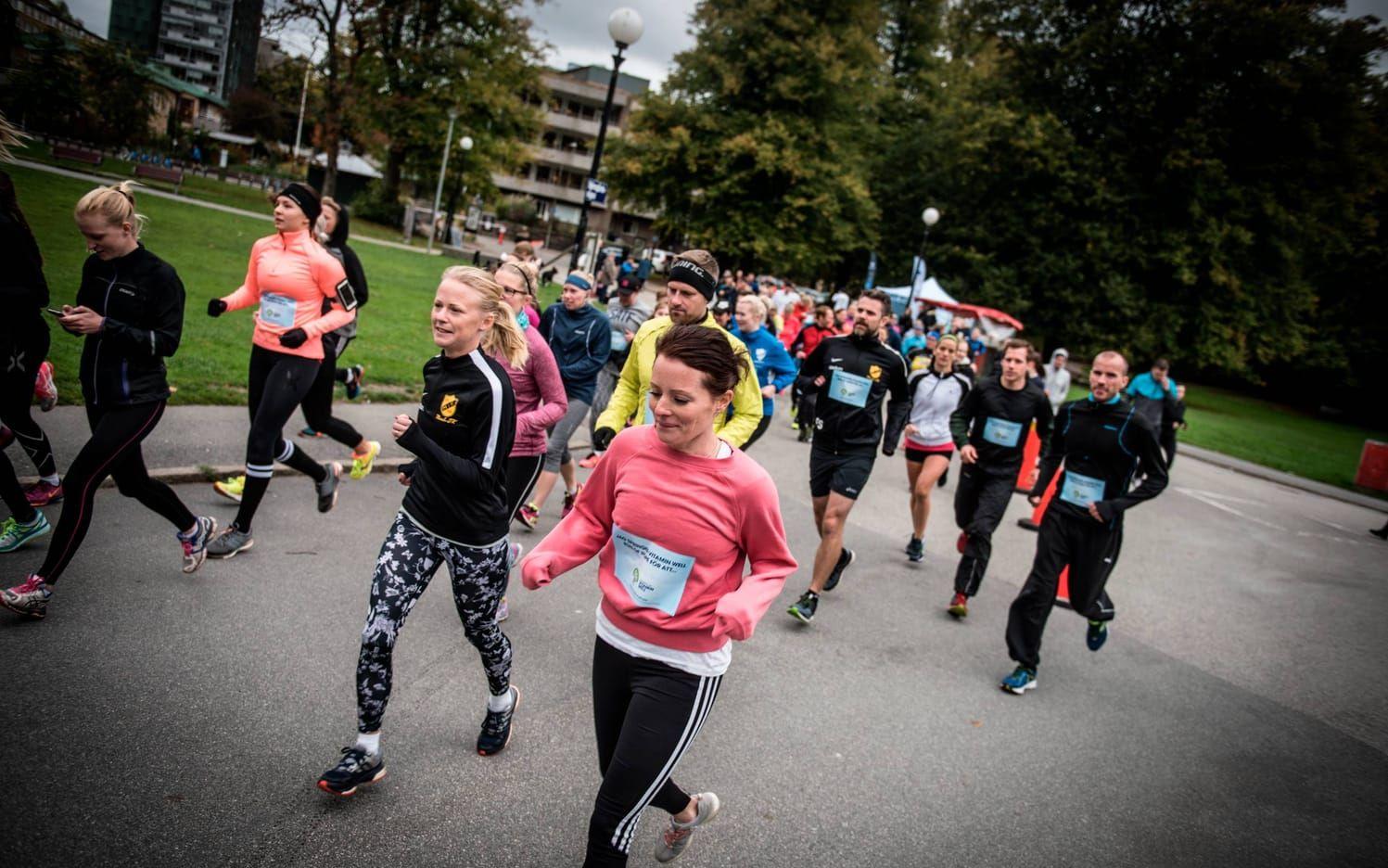 I Slottsskogen fick löparna samsas med deltagarna i en annan löpartävling, GBG Trappathon.Bild: Olof Ohlsson