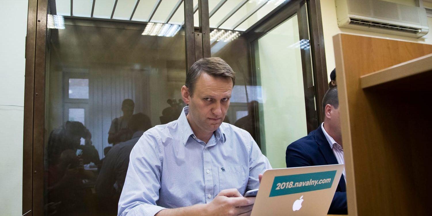 Ryske Kremlskritikern Aleksej Navalnyj har än en gång gripits av rysk polis. Arkivbild.