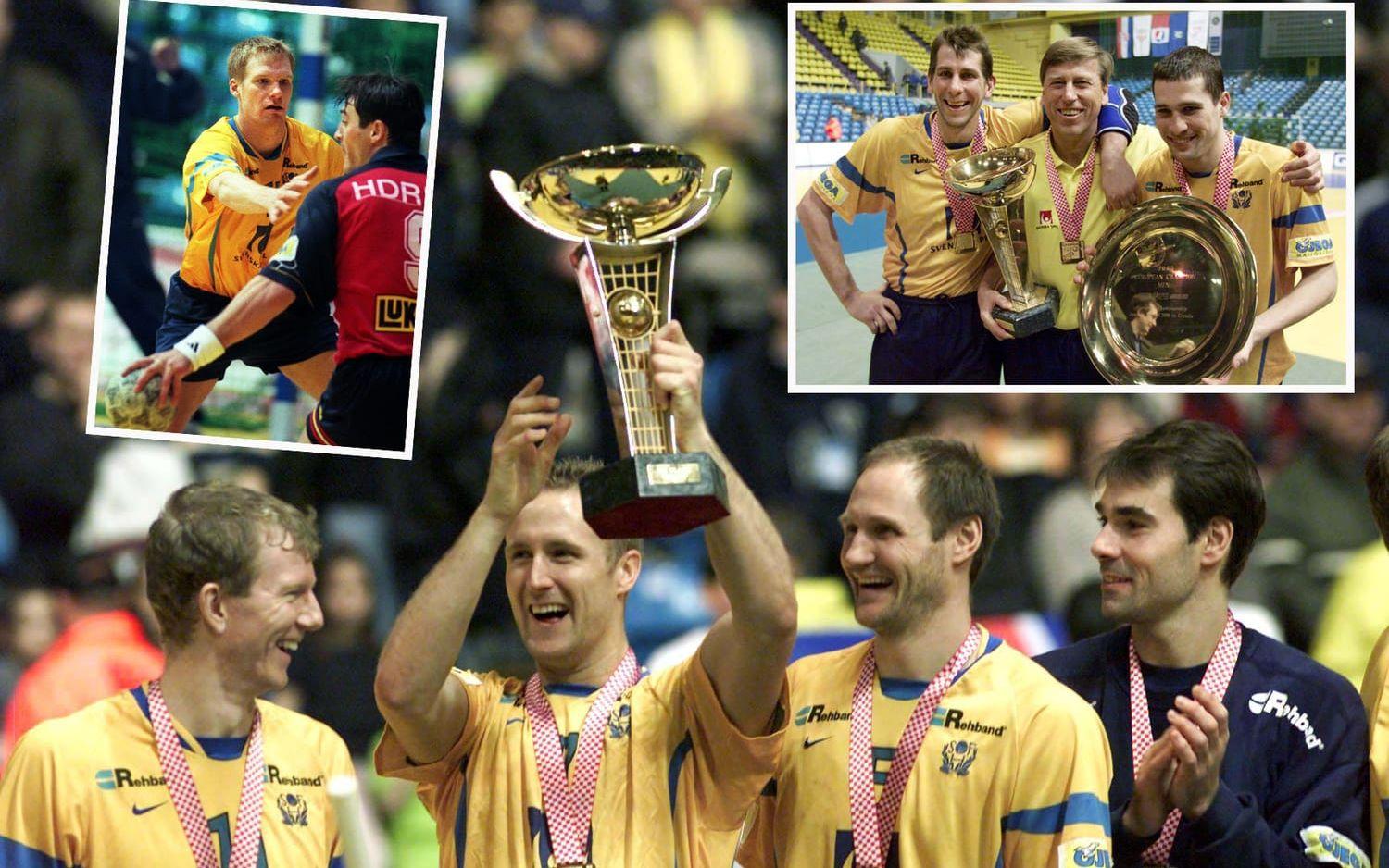 2000. EM-guld i Kroatien. För tredje året i rad vann Sverige ett stort mästerskap. Foto: Bildbyrån