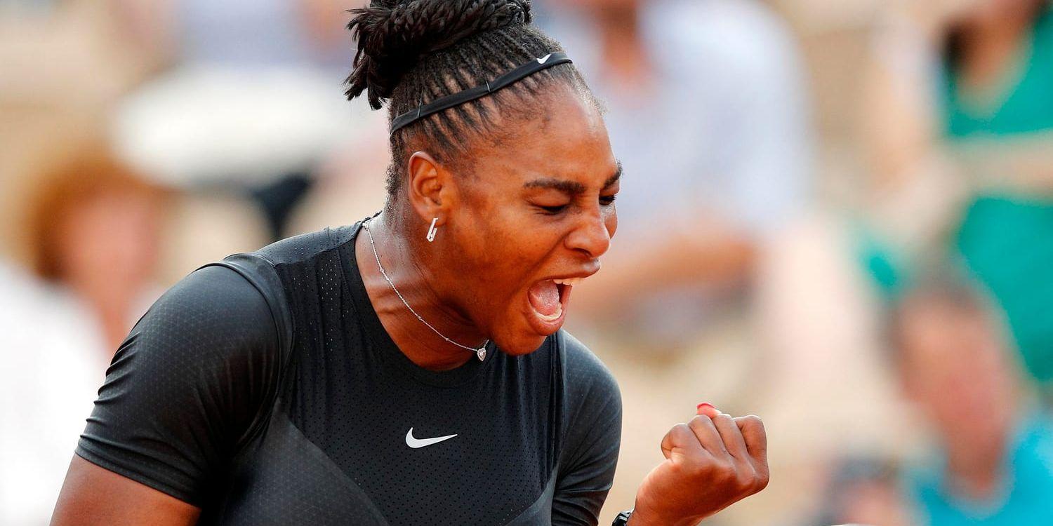 Serena Williams under Franska mästerskapen.