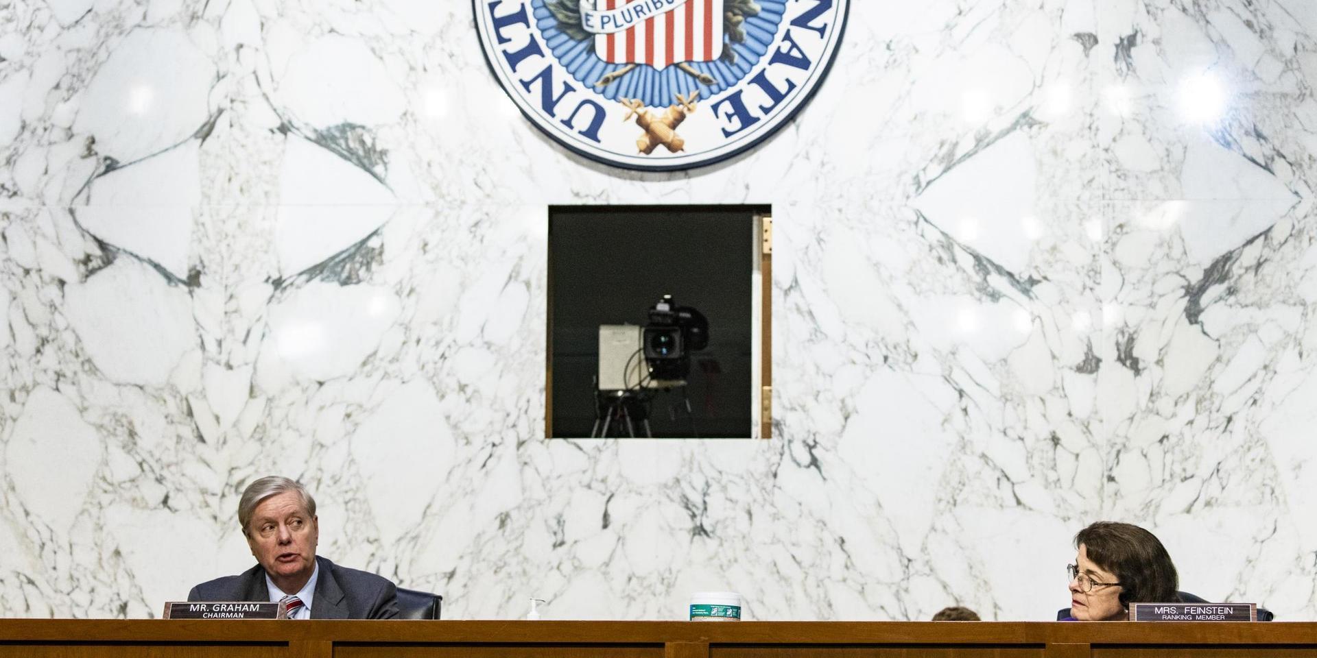 Den republikanske senatorn Lindsey Graham och den demokratiske senatorn Dianne Feinstein.