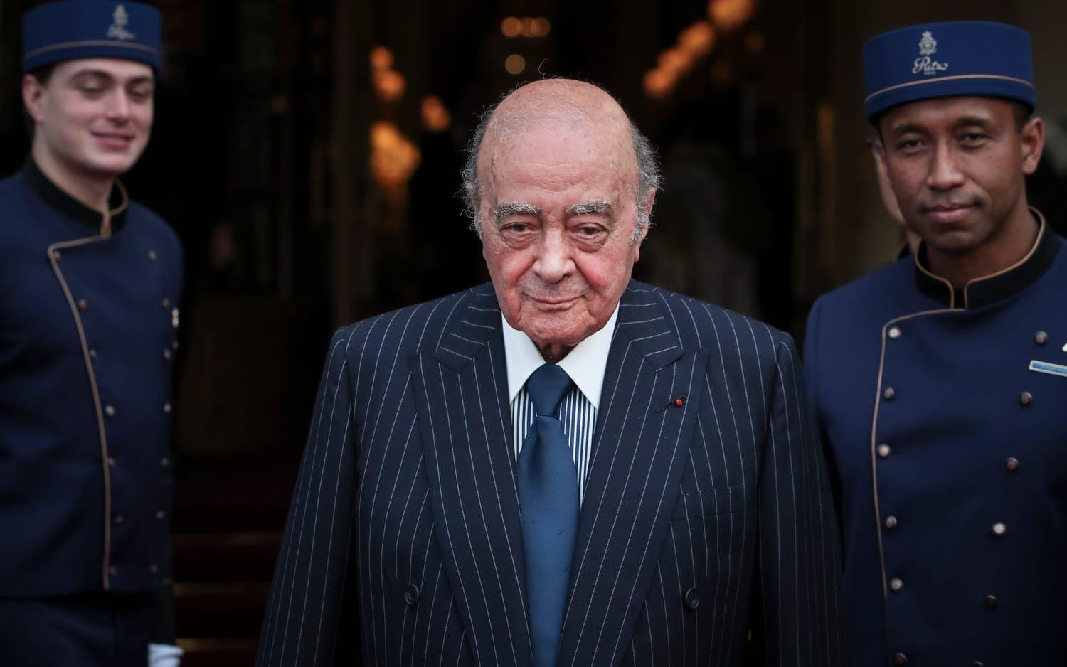 Londonvaruhuset Harrods tidigare ägare Mohamed al-Fayed, på bild från 2016.