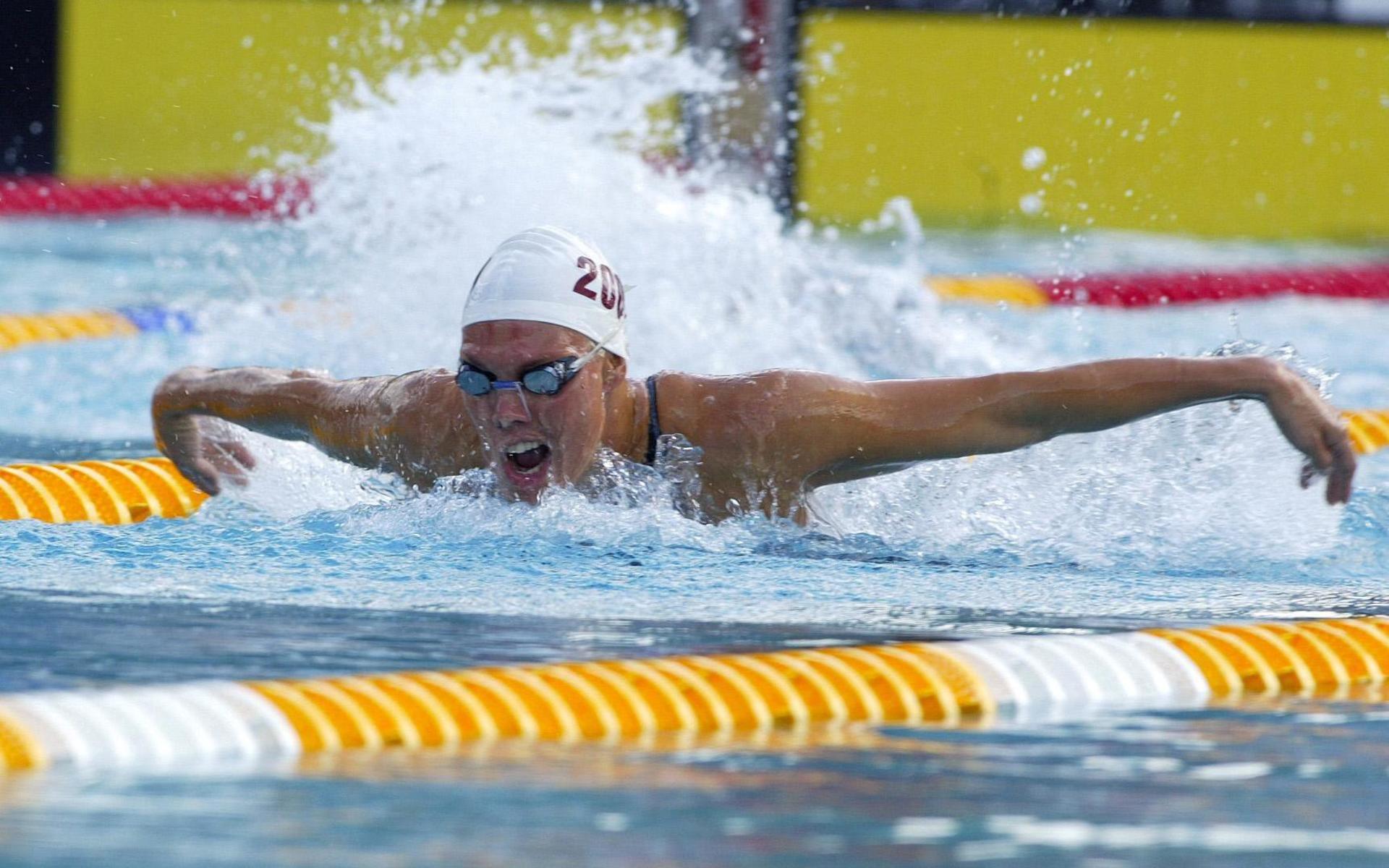 Mikaela Laurén var en framgångsrik simmare.