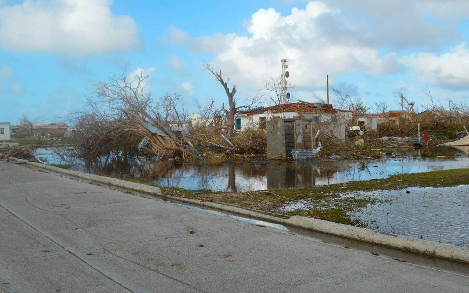 Det finns få bilder på förstörelsen på Barbuda. Bild: AP
