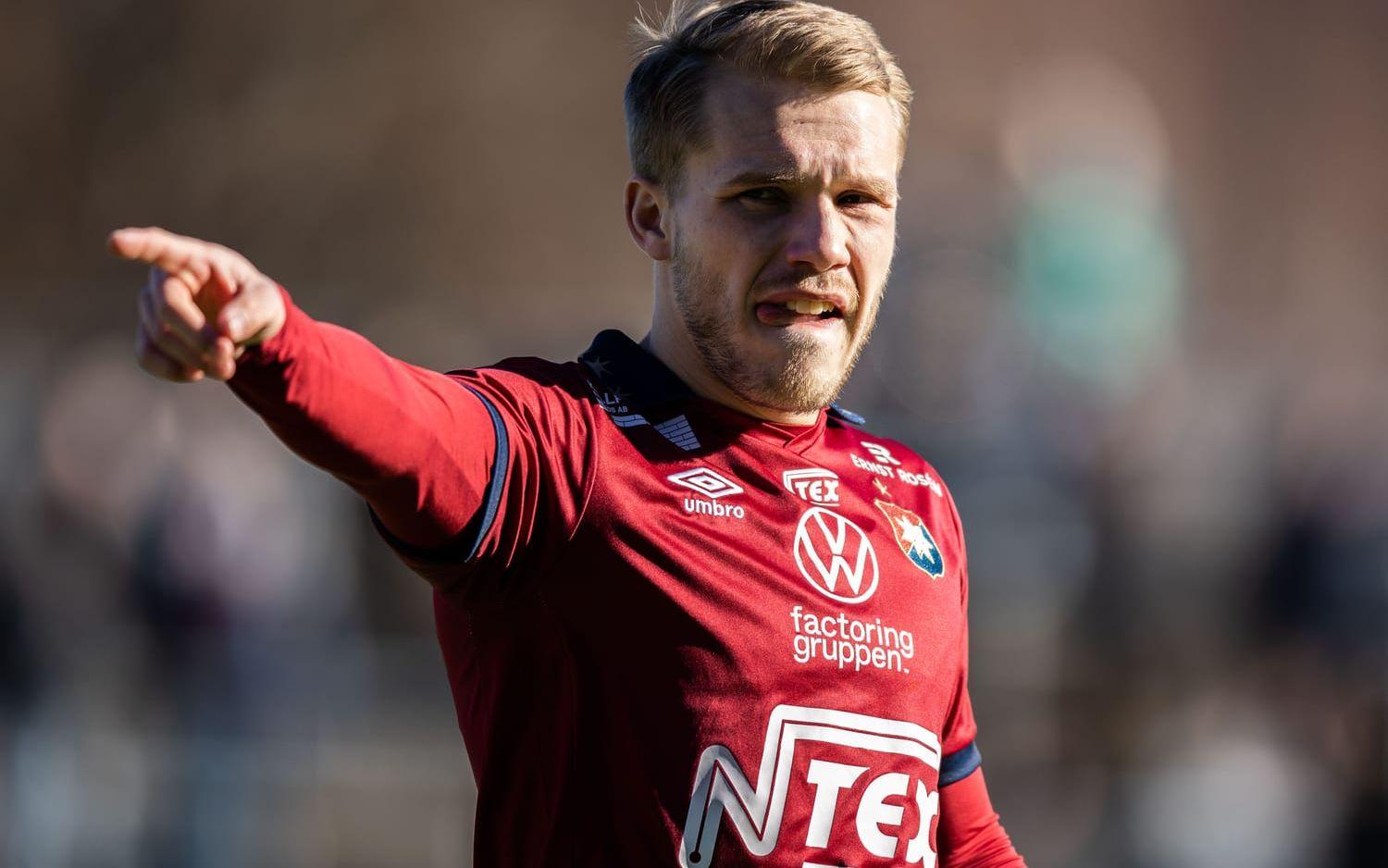 Hampus Dahlqvist gjorde det andra målet var Rödblått.