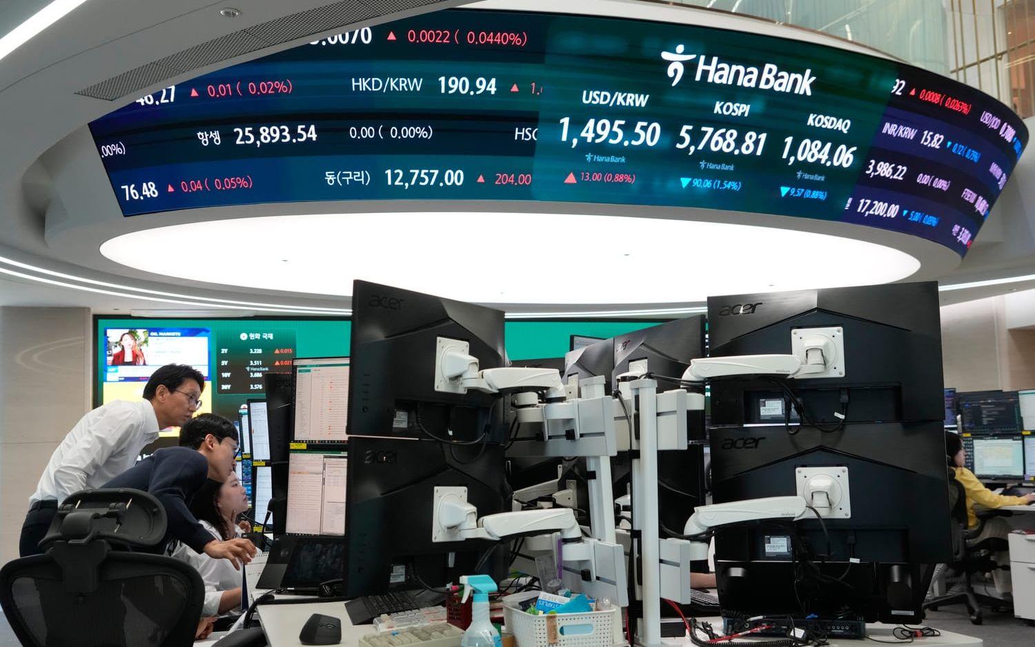 Kospi backar i onsdagshandeln. Arkivbild.