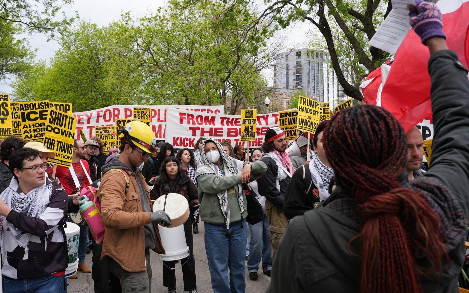 Protestmarsch i Chicago.