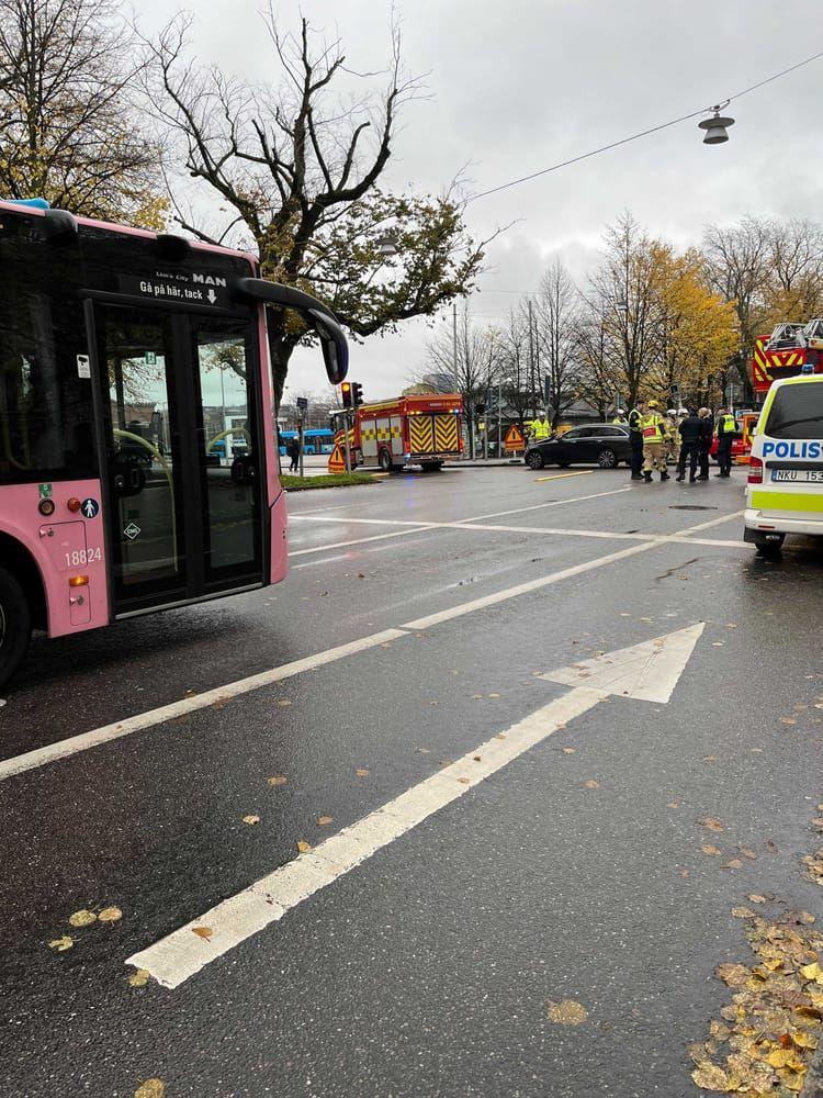  Olyckan inträffade i korsningen Parkgatan och Södra vägen. 